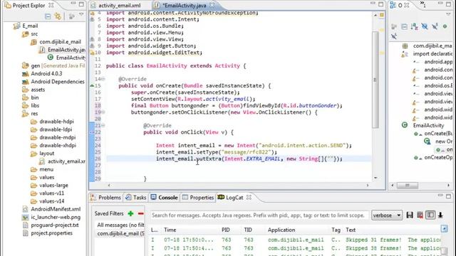 ANDROID (Intent - Email) смотреть онлайн