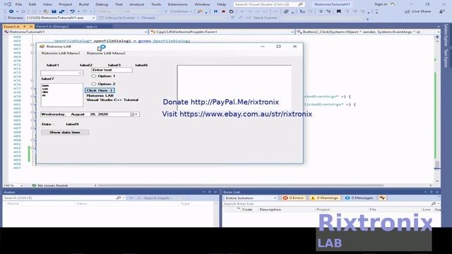 How to use datetime picker to label visual studio c++ смотреть онлайн
