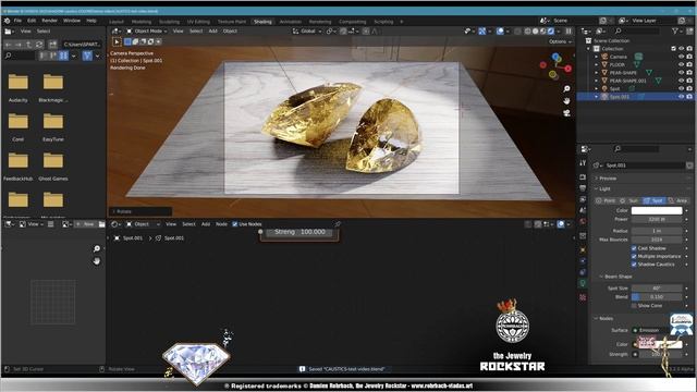 Gemstones render in Blender 3.2 3D Jewelry смотреть онлайн