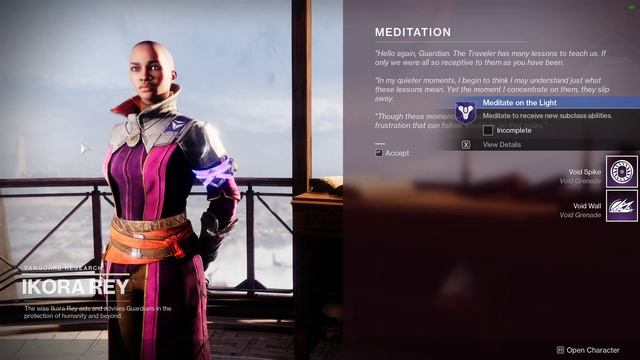 Meditate to receive new subclass abilities Destiny 2 смотреть онлайн