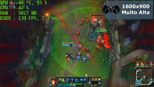 Teste de Placa de Vídeo - AMD R7 350 - League of Legends - LOL смотреть онлайн