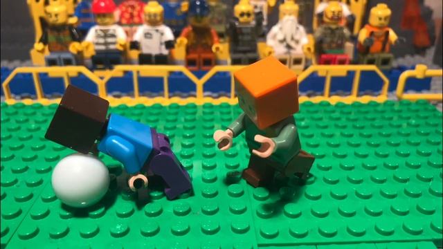 Lego Minecraft ⚽️ Football - Alex and Steve play football смотреть онлайн