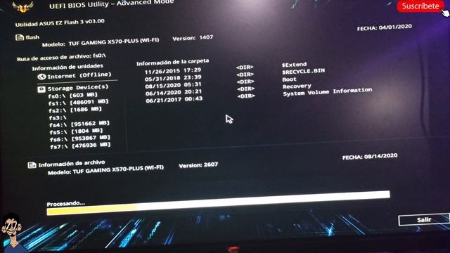 Tutorial: Actualizar Bios Tarjeta Madre ASUS TUF GAMING X570-PLUS (WI-FI) paso a paso (Placa Base) смотреть онлайн