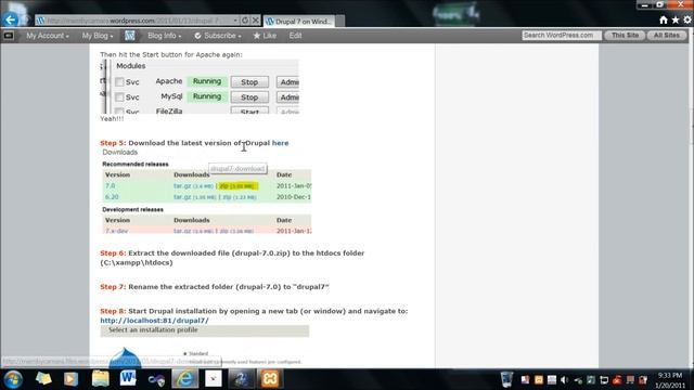 Drupal 7 on Windows 7 with XAMPP 1.7 смотреть онлайн