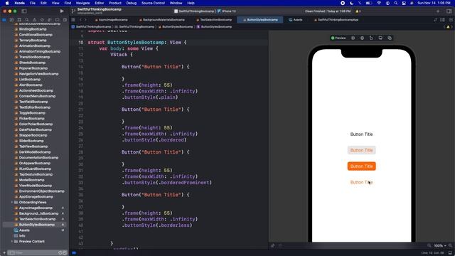 Button styles, border shapes, and control sizes in SwiftUI on iOS 15 | Bootcamp #57 смотреть онлайн