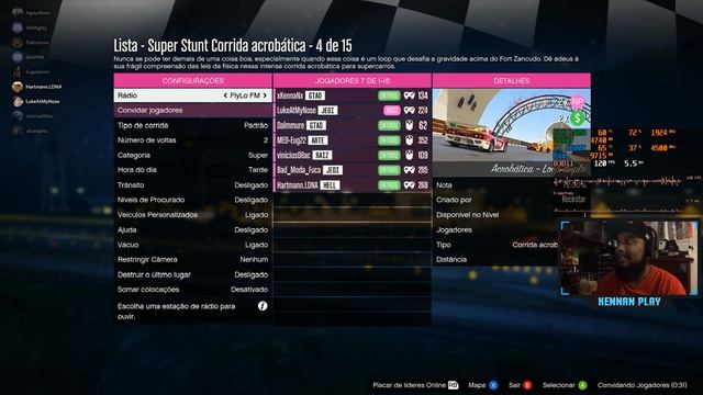 GTA 5 Online - Corridas Acrobáticas #01 - i7 2600k - Galax GTX 1060 EXOC [PT-BR] смотреть онлайн