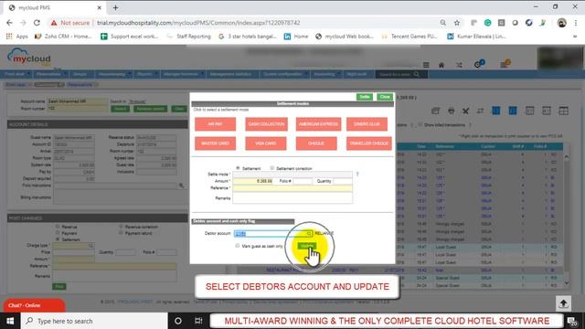 How to Settle Bill to Company in mycloud Hotel Software | Best Hotel Software смотреть онлайн