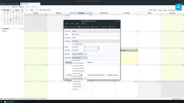 How to use the new Thunderbird built in Calendar on Linux смотреть онлайн