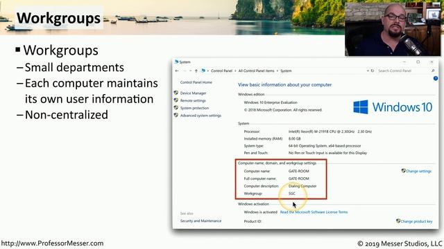 HomeGroups, Workgroups, and Domains - CompTIA A+ 220-1002 - 1.8 смотреть онлайн