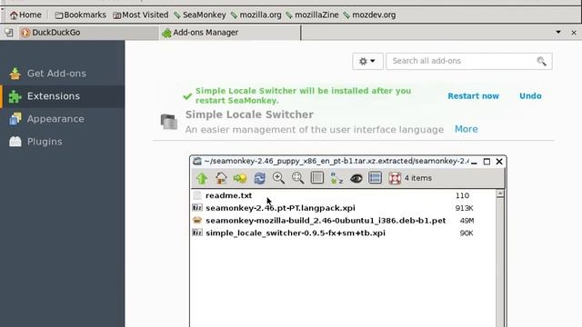 Seamonkey v2.46 para Puppy Linux 6.0.5 Tahr x86 смотреть онлайн