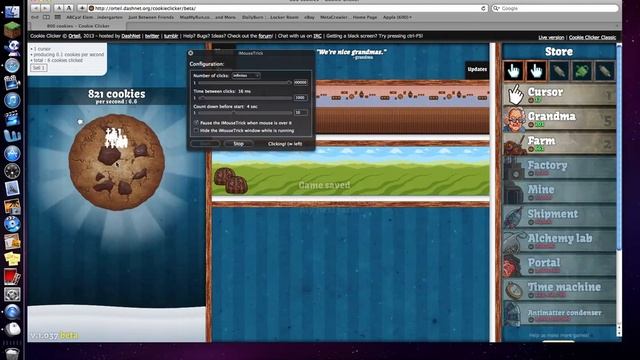 Using AutoClicker On Cookie Clicker