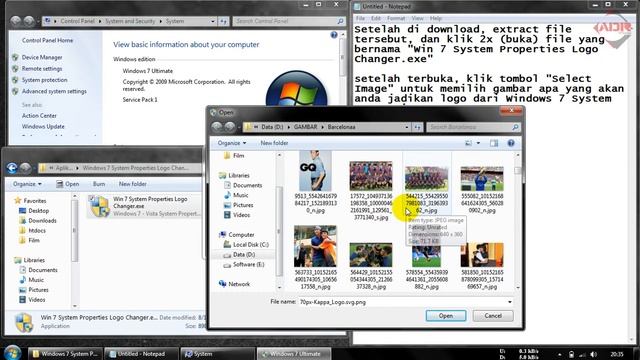 [Tutorial] Cara Mengubah Logo Windows 7 System Properties смотреть онлайн