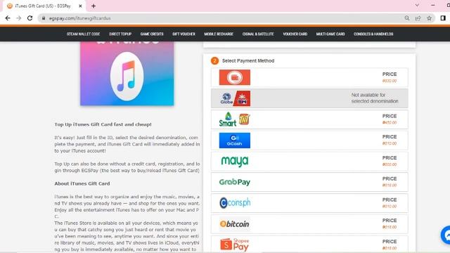 Paano bumili ng iTunes Gift Card sa EGSPay смотреть онлайн