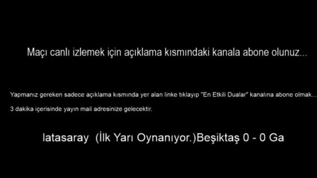 Beşiktaş - Galatasaray Maçı Canlı Izle