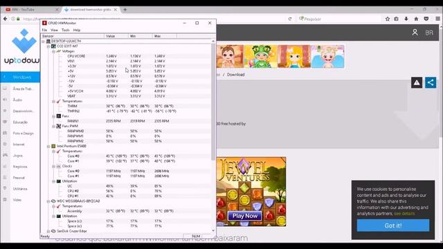Como saber a temperatura das peças do seu pc ou notebook! смотреть онлайн