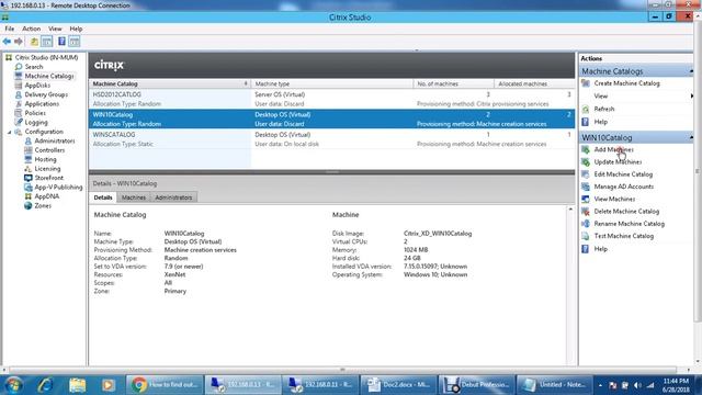 24-XenDesktop 7.15 Adding VM to MCS catalog смотреть онлайн