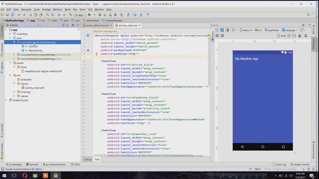 Create a Weather App on Android – Android Studio смотреть онлайн