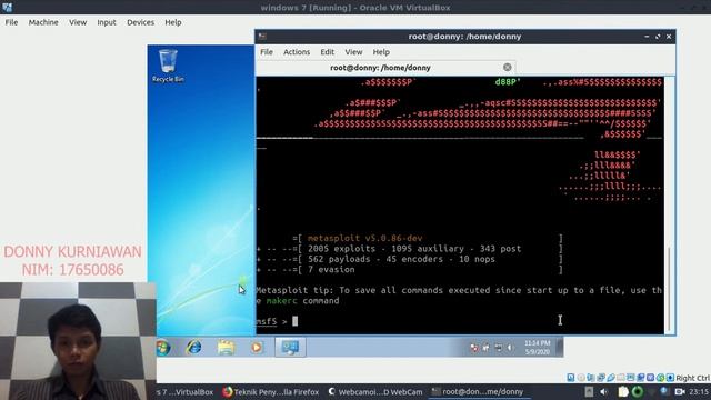 Hack Windows 7 Melalui Celah Keamanan Port SMB Menggunakan Metasploit: Eternalblue-Doublepulsar смотреть онлайн
