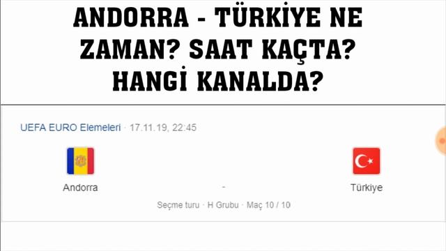 Andorra - Türkiye Milli Maçı Ne Zaman? Hangi Kanalda? смотреть онлайн