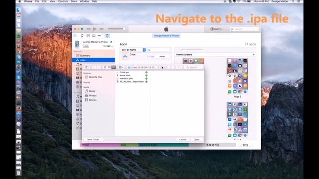 Installing A iOS App From An .IPA File Using iTunes Tutorial смотреть онлайн