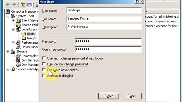 How To Create Local User Account - Windows Server 2003 смотреть онлайн