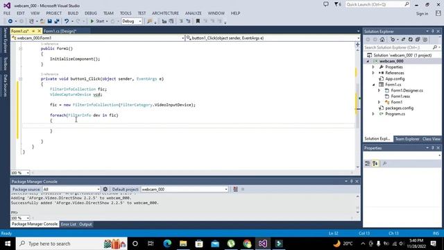 how to use web cam in c# | web camera use in c# | web cam use in visual studio.net смотреть онлайн