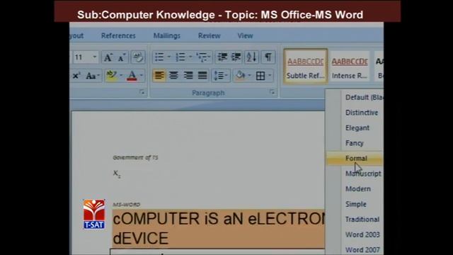 T-SAT || TSSPDCL || Computer knowledge - MS-OFFICE - MS WORD || Shailaja смотреть онлайн