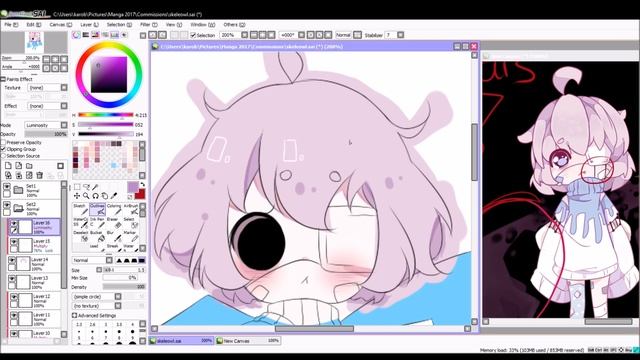 【Speedpaint】- Skeleowl CM [Paint Tool SAI #21] смотреть онлайн