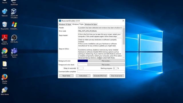 Bluescreen Simulator смотреть онлайн