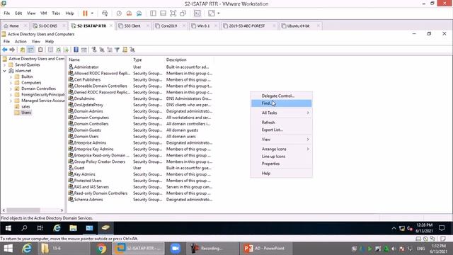 8-Active Directory Permissions Delegation смотреть онлайн