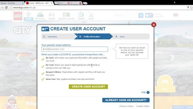 Lego Tutorial 1 - How to create a lego account смотреть онлайн