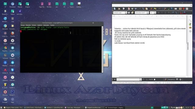 How to install fonts in Arch - Manjaro - Arch (Manjaro) sistemində şrift yükləmək смотреть онлайн