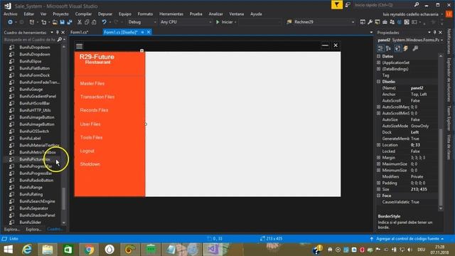 Sale system for restaurant Visual Studio c#. смотреть онлайн