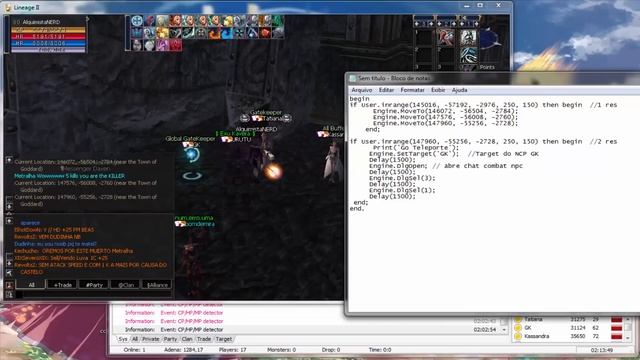 L2 ADRENALINE BOT - SCRIPT AUTO FARME + Respawn go to NPC's смотреть онлайн