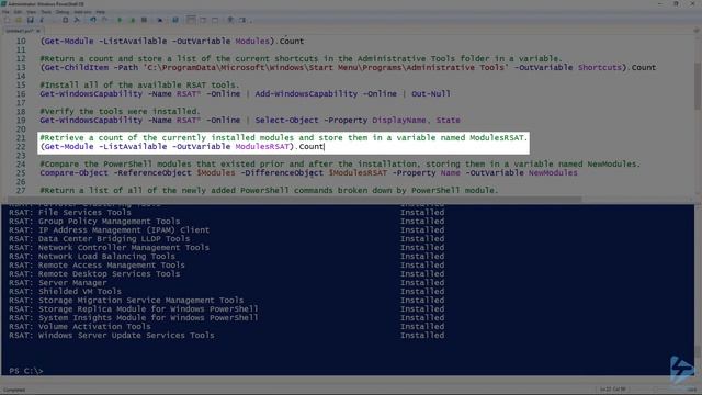 Using PowerShell To Install The Remote Server Administration Tools On Windows 10 Version 1809 смотреть онлайн