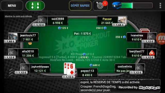 Pokerstars mobile 5€ KO смотреть онлайн