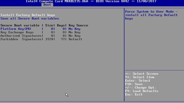 Intel Compute Card CD1M3128MK BIOS смотреть онлайн