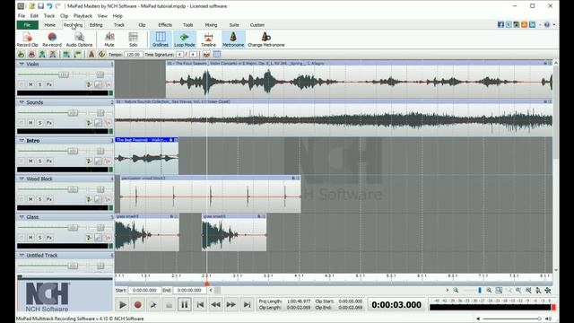 MixPad Multitrack Recording Tutorial - Navigating the Software смотреть онлайн