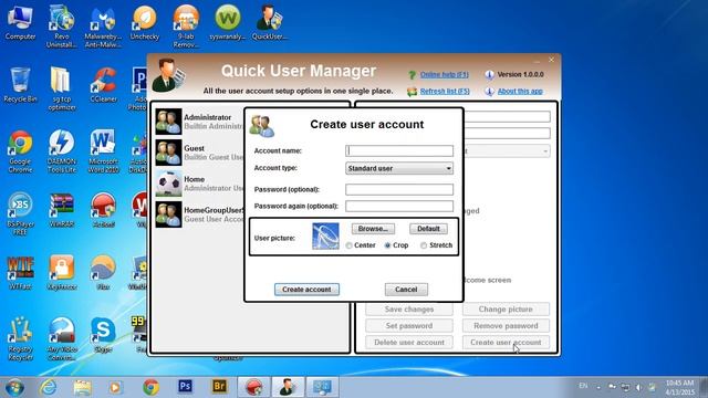 Quick User Manager program pentru administrarea conturilor de utilizator смотреть онлайн