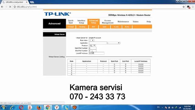 How to create Virtual server in tp link modem - Tp link modemde virtual serverde ip yazilma qaydasi смотреть онлайн