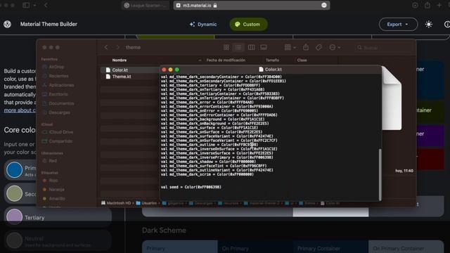 Usamos Theme Builder para manejar colores en Material 3 смотреть онлайн