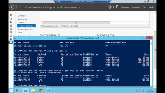 Windows Server 2012 - Crear un StoragePool desde PowerShell смотреть онлайн