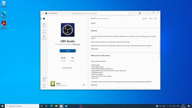 How to install OBS Studio App on Windows by Microsoft Store смотреть онлайн