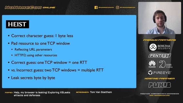 Help, my browser is leaking! Exploring XSLeaks attacks and defenses - Tom Van Goethem смотреть онлайн