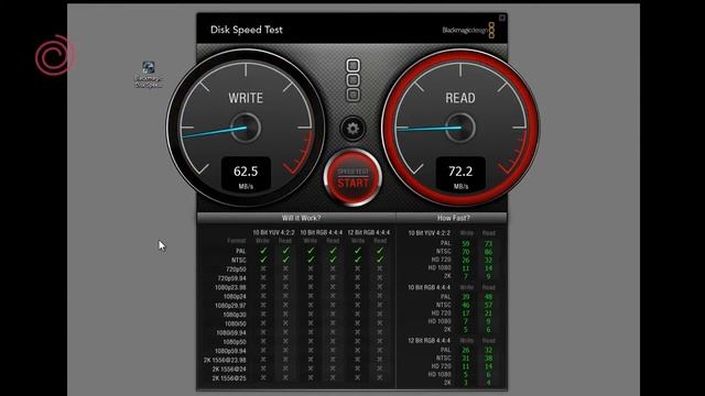 BlackMagic Disk Speed Test смотреть онлайн