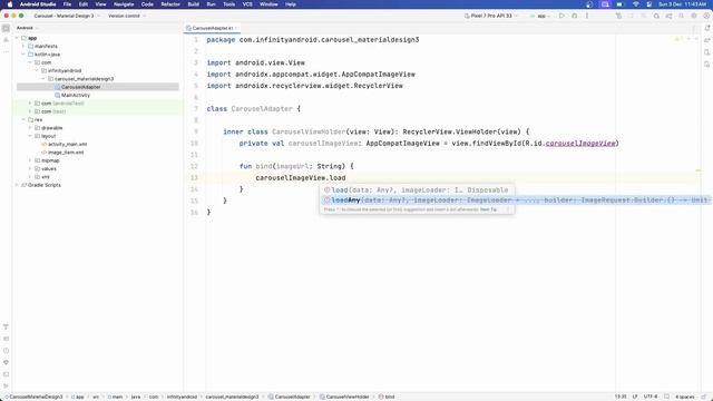Android Carousel Image Slider With Material Design 3 | Android Studio Tutorial смотреть онлайн