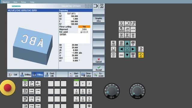Engraving Cycle in siemes CNC Controller смотреть онлайн