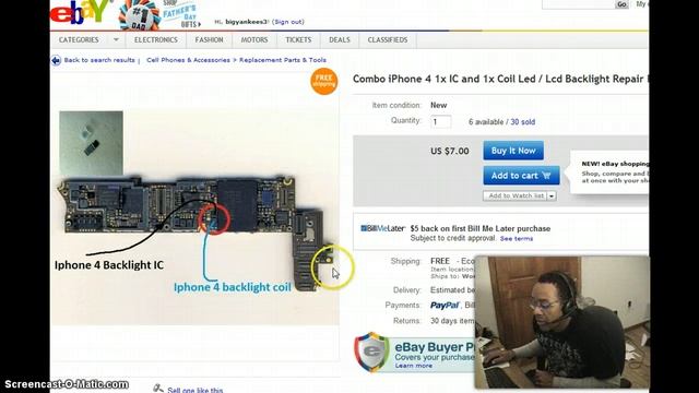 iPhone 4 "Dim Screen" - Backlight Coil Repair Problem смотреть онлайн