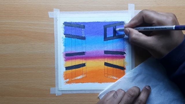 How to draw a girl looking out window with oil pastel easy step by step смотреть онлайн