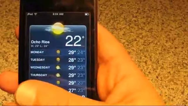 iPod Touch weather app mini review смотреть онлайн